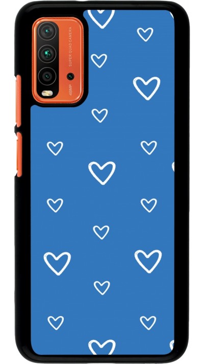 Coque Xiaomi Redmi 9T - Valentine 2023 blue hearts