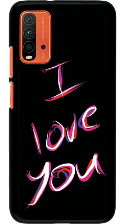 Coque Xiaomi Redmi 9T - Valentine 2023 colorful I love you