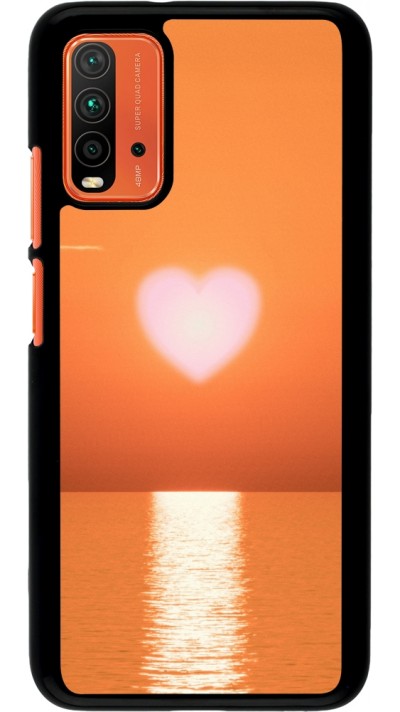 Coque Xiaomi Redmi 9T - Valentine 2023 heart orange sea