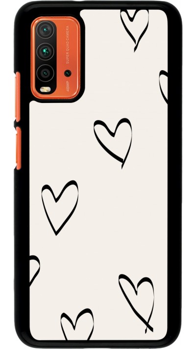 Coque Xiaomi Redmi 9T - Valentine 2023 minimalist hearts