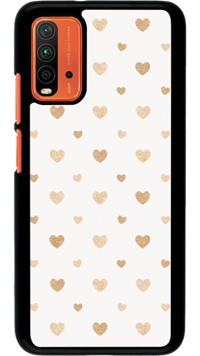 Coque Xiaomi Redmi 9T - Valentine 2023 multiple gold hearts