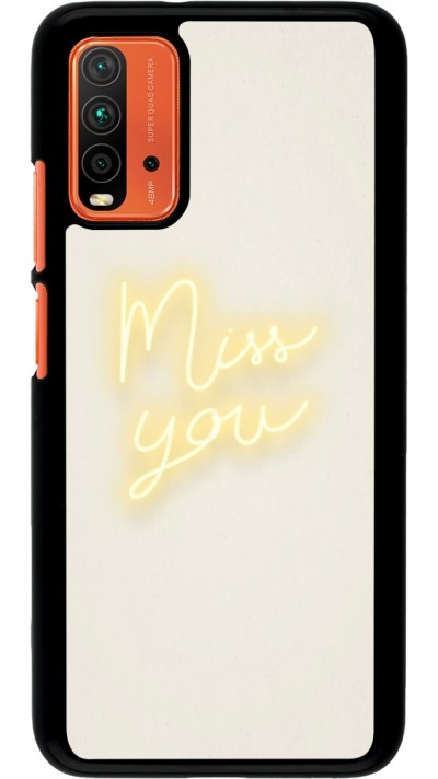Coque Xiaomi Redmi 9T - Valentine 2023 neon miss you
