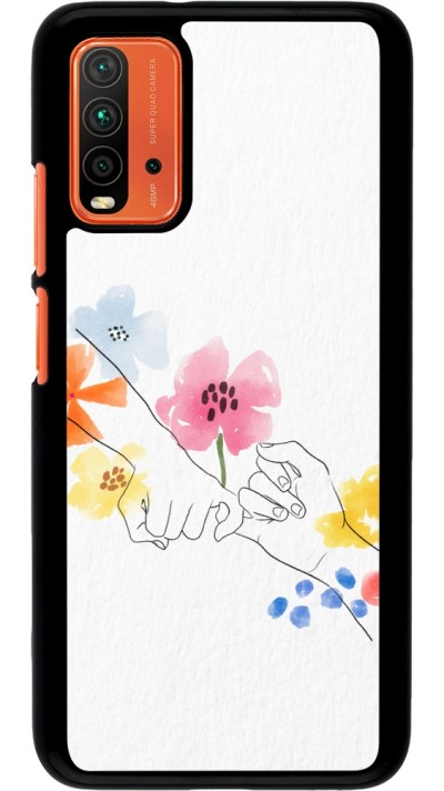 Coque Xiaomi Redmi 9T - Valentine 2023 pinky promess flowers
