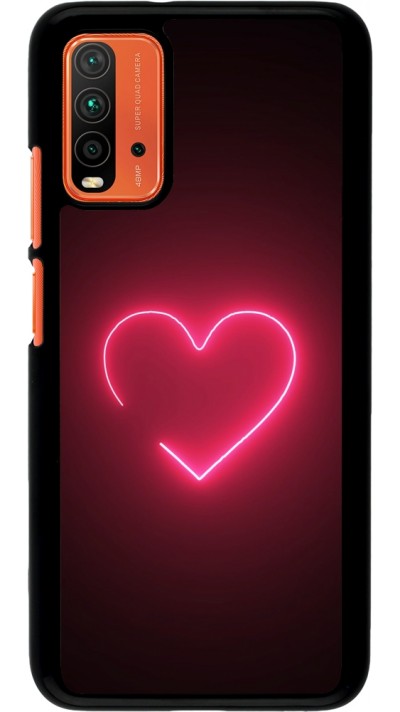 Coque Xiaomi Redmi 9T - Valentine 2023 single neon heart