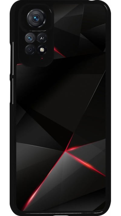 Xiaomi Redmi Note 11 / 11S Case Hülle - Black Red Lines