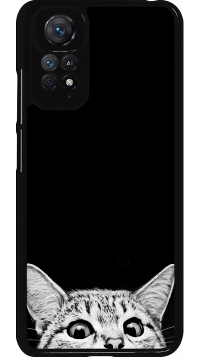 Coque Xiaomi Redmi Note 11 / 11S - Cat Looking Up Black