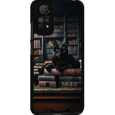 Xiaomi Redmi Note 11 / 11S Case Hülle - Katze Bücher dunkel