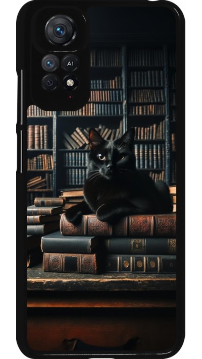 Xiaomi Redmi Note 11 / 11S Case Hülle - Katze Bücher dunkel