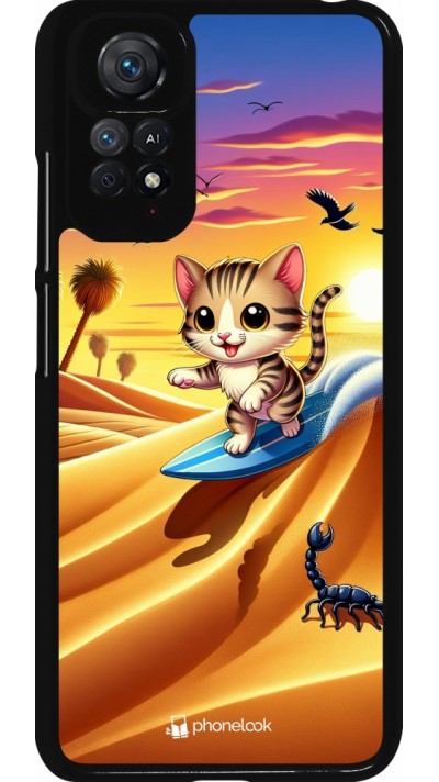 Coque Xiaomi Redmi Note 11 / 11S - Chat surfeur au soleil