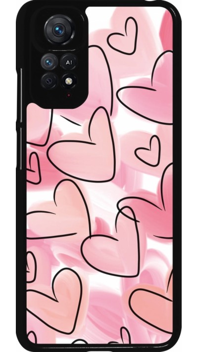 Xiaomi Redmi Note 11 / 11S Case Hülle - Easter 2023 pink hearts