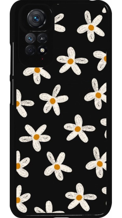 Xiaomi Redmi Note 11 / 11S Case Hülle - Easter 2024 white on black flower