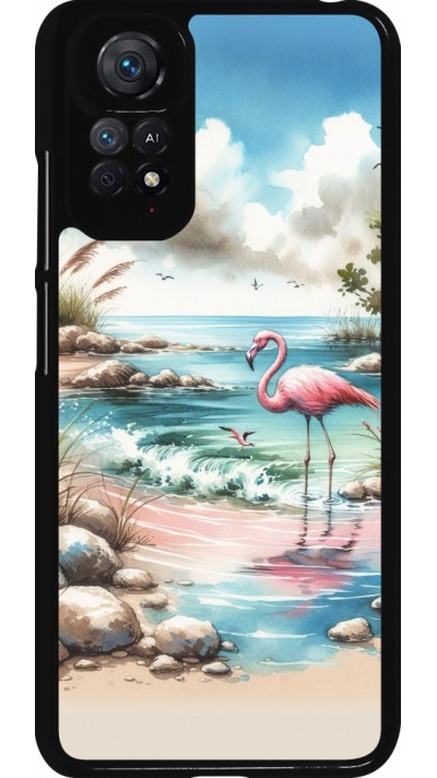 Xiaomi Redmi Note 11 / 11S Case Hülle - Flamingo Aquarell