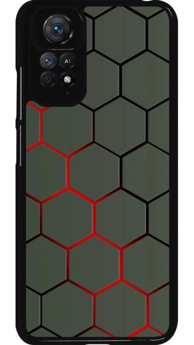 Xiaomi Redmi Note 11 / 11S Case Hülle - Geometric Line red