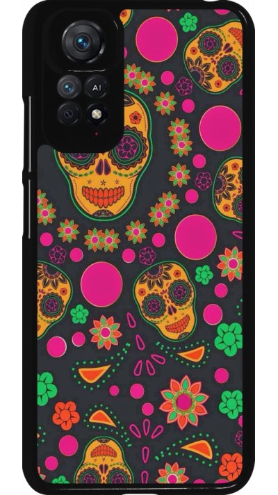 Xiaomi Redmi Note 11 / 11S Case Hülle - Halloween 22 colorful mexican skulls