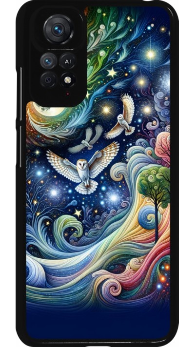 Coque Xiaomi Redmi Note 11 / 11S - hibou volant floral