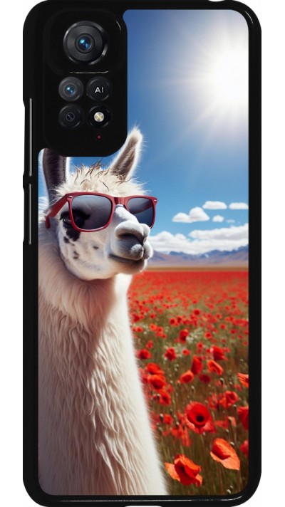 Xiaomi Redmi Note 11 / 11S Case Hülle - Lama Chic in Mohnblume