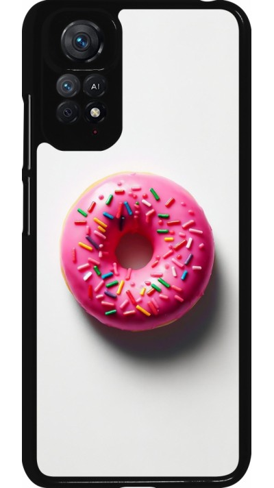 Xiaomi Redmi Note 11 / 11S Case Hülle - Weisser Hintergrund, pinker Donut