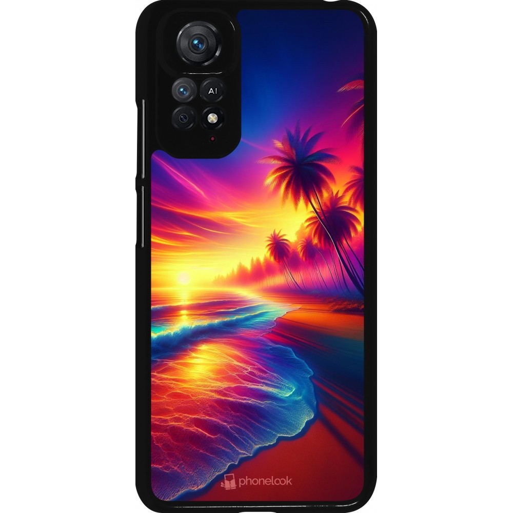 Xiaomi Redmi Note 11 / 11S Case Hülle - Strand Sonnenuntergang auffällig