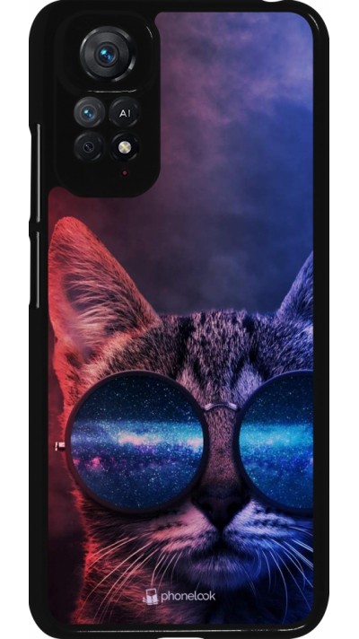 Coque Xiaomi Redmi Note 11 / 11S - Red Blue Cat Glasses