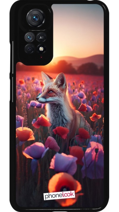 Xiaomi Redmi Note 11 / 11S Case Hülle - Purpurroter Fuchs bei Dammerung