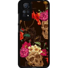 Xiaomi Redmi Note 11 / 11S Case Hülle - Skulls and flowers