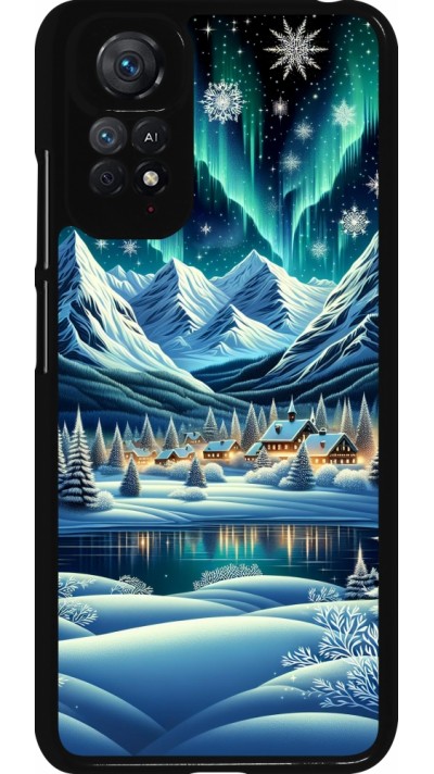 Coque Xiaomi Redmi Note 11 / 11S - Snowy Mountain Village Lake night
