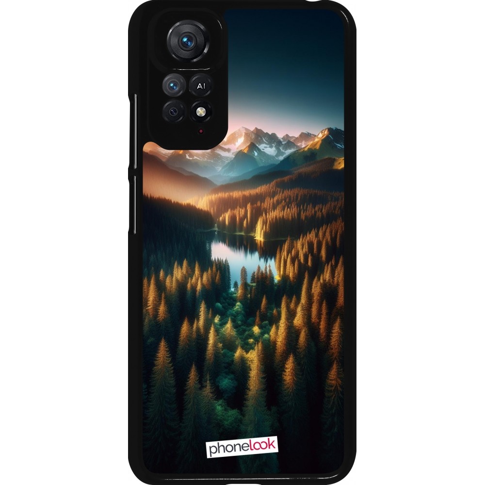 Xiaomi Redmi Note 11 / 11S Case Hülle - Sonnenuntergang Waldsee