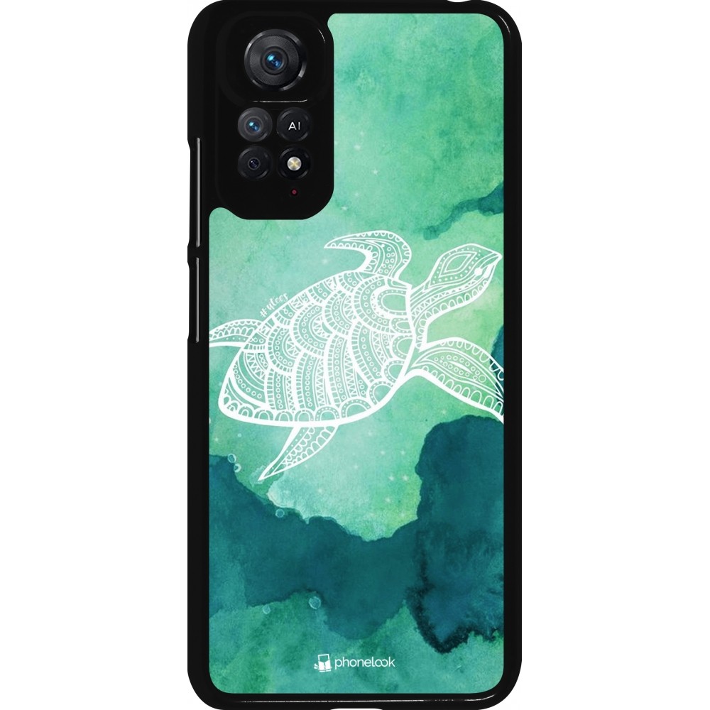 Xiaomi Redmi Note 11 / 11S Case Hülle - Turtle Aztec Watercolor