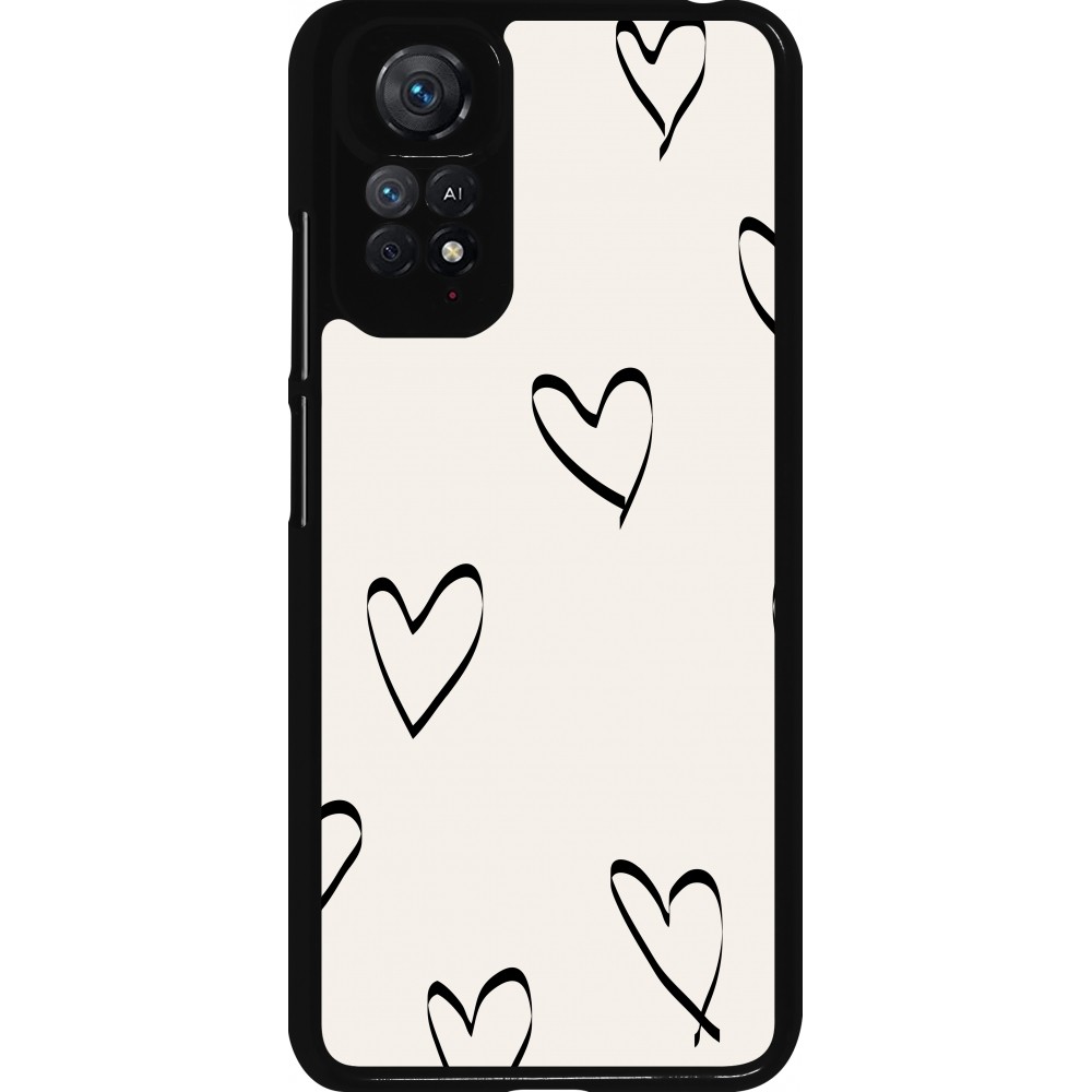 Xiaomi Redmi Note 11 / 11S Case Hülle - Valentine 2023 minimalist hearts