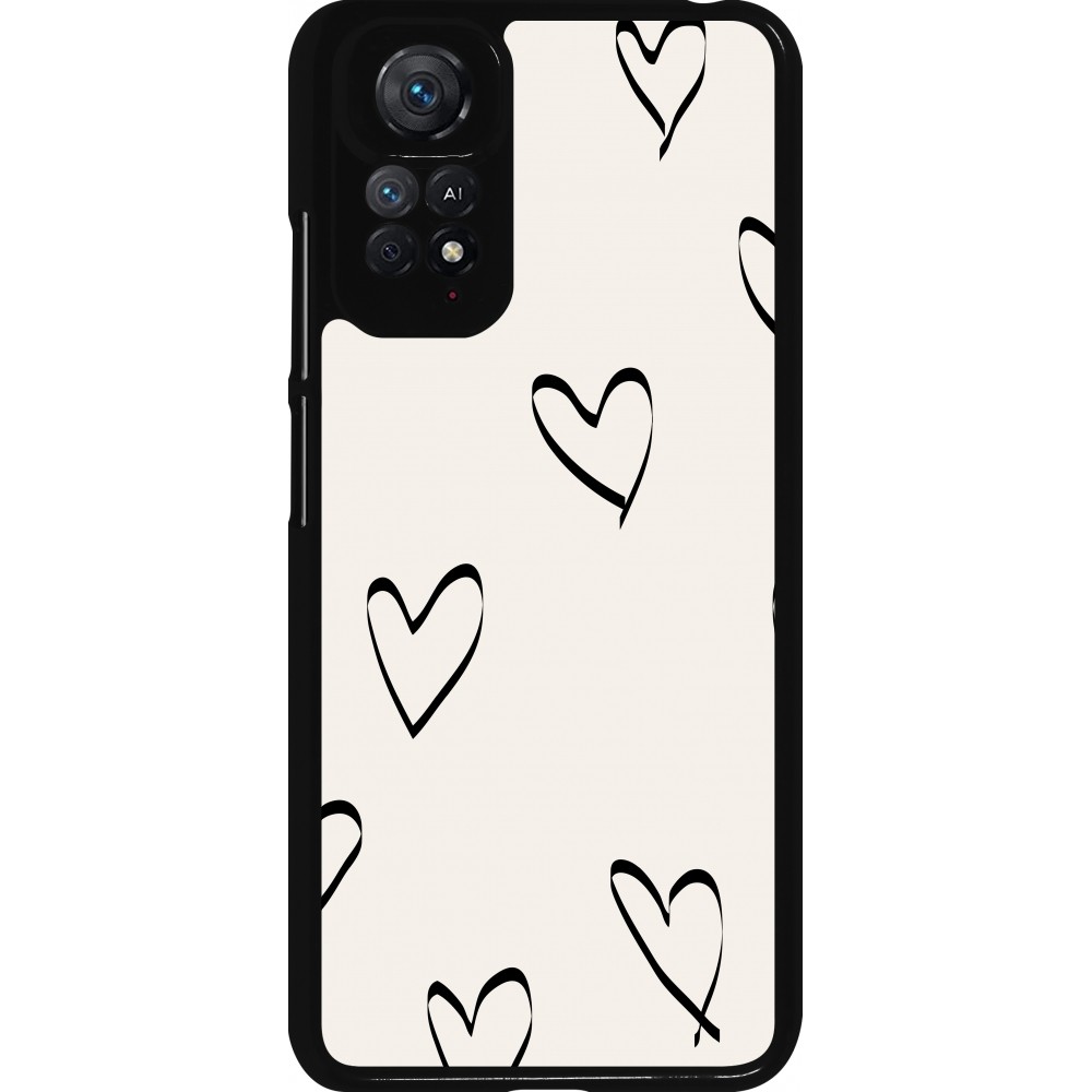 Coque Xiaomi Redmi Note 11 / 11S - Valentine 2023 minimalist hearts