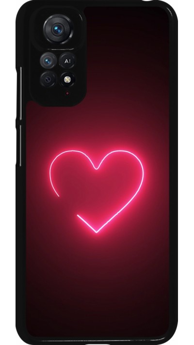 Coque Xiaomi Redmi Note 11 / 11S - Valentine 2023 single neon heart