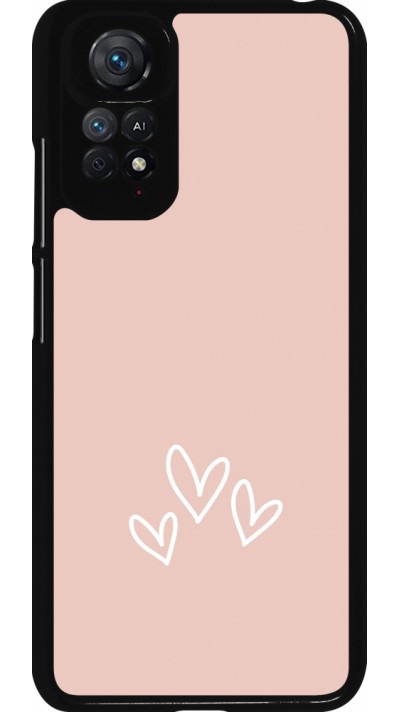 Coque Xiaomi Redmi Note 11 / 11S - Valentine 2023 three minimalist hearts