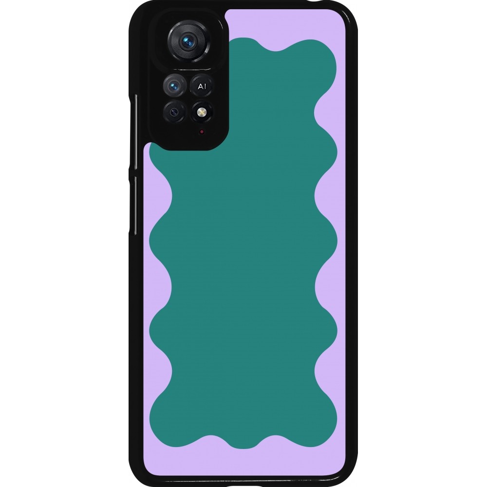 Coque Xiaomi Redmi Note 11 / 11S - Wavy Rectangle Green Purple