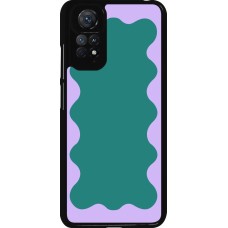 Xiaomi Redmi Note 11 / 11S Case Hülle - Wavy Rectangle Green Purple