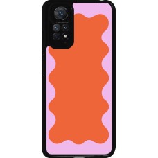 Xiaomi Redmi Note 11 / 11S Case Hülle - Wavy Rectangle Orange Pink
