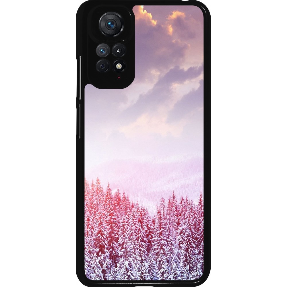 Xiaomi Redmi Note 11 / 11S Case Hülle - Winter 22 Pink Forest