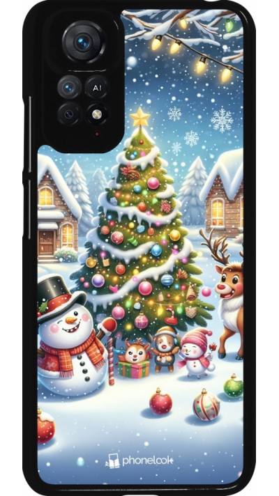 Coque Xiaomi Redmi Note 11 / 11S - Noël 2023 bonhomme de neige et sapin