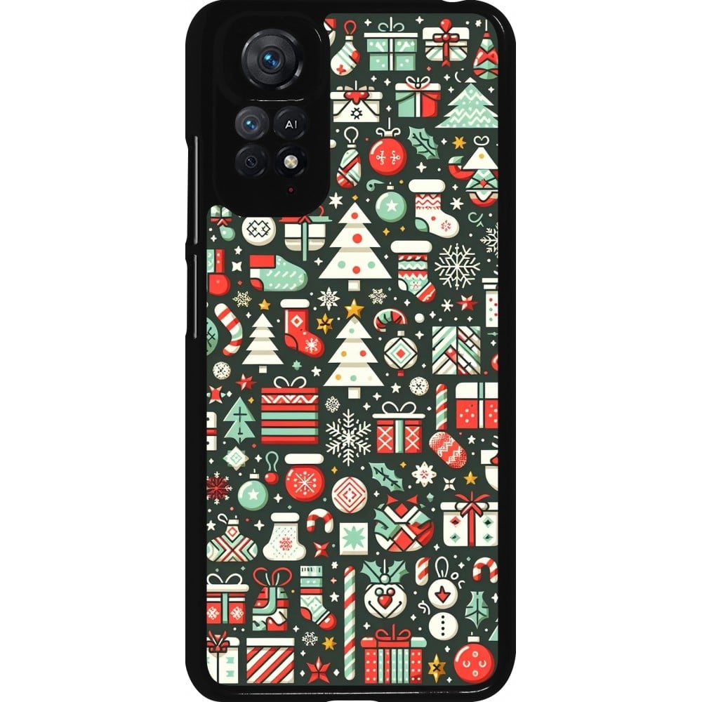 Xiaomi Redmi Note 11 / 11S Case Hülle - Weihnachten 2023 Flachmuster