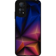 Coque Xiaomi Redmi Note 11 / 11S - Silicone rigide noir Abstract Triangles 