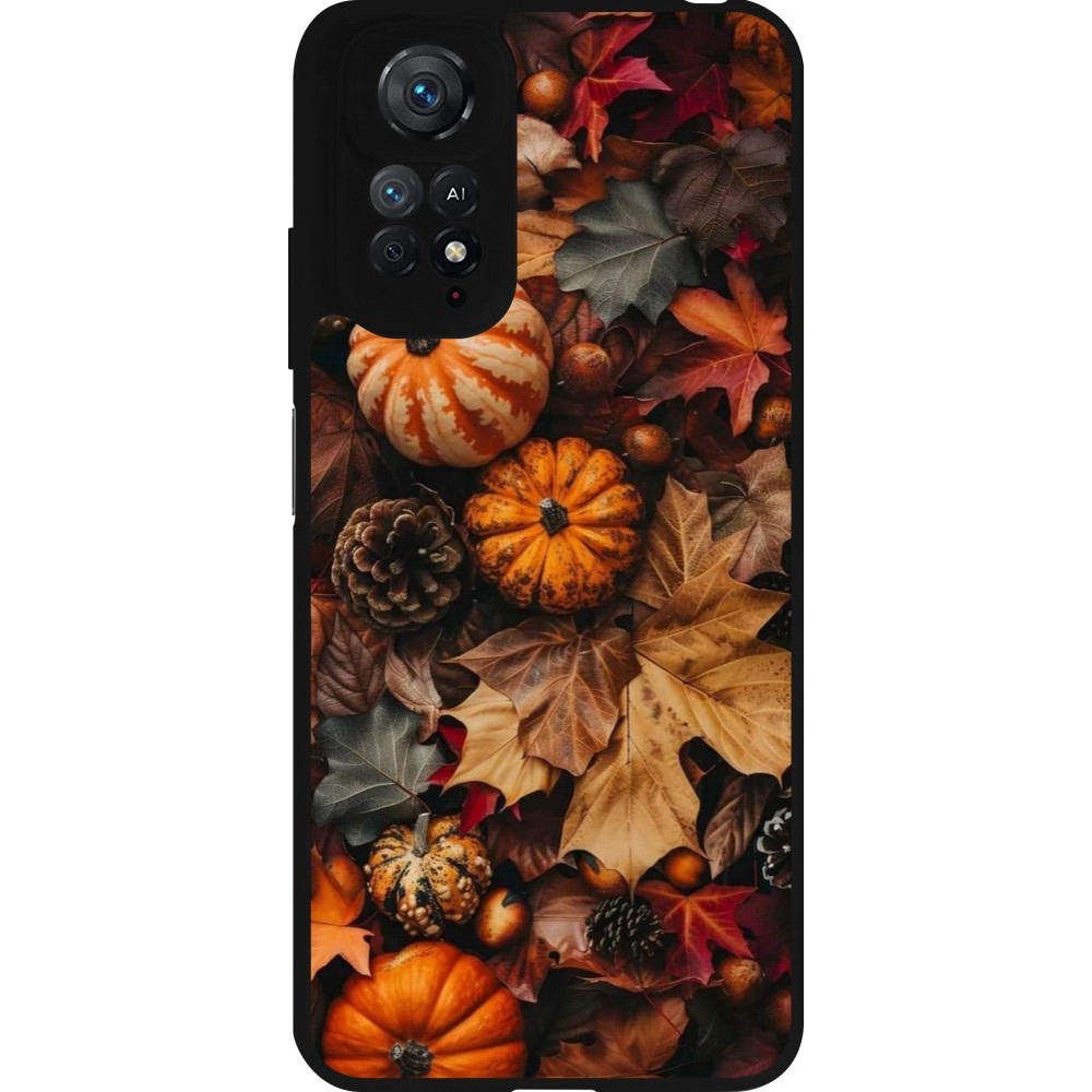 Xiaomi Redmi Note 11 / 11S Case Hülle - Silikon schwarz Autumn 25 Pumpkin