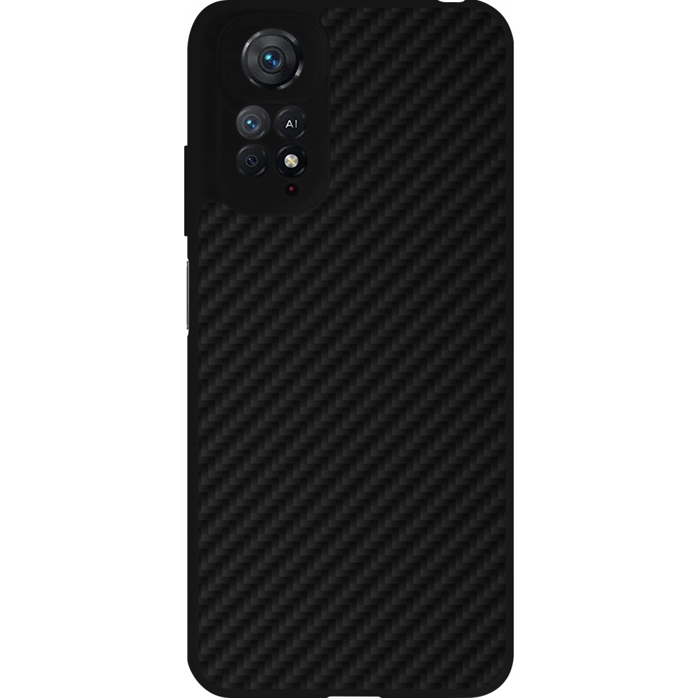 Xiaomi Redmi Note 11 / 11S Case Hülle - Silikon schwarz Carbon Basic