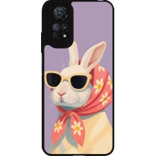 Xiaomi Redmi Note 11 / 11S Case Hülle - Silikon schwarz Easter 2026 Rabbit with scarf