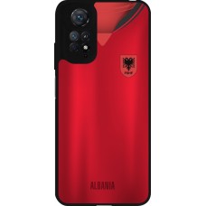 Coque Xiaomi Redmi Note 11 / 11S - Silicone rigide noir Maillot de football Albanie personnalisable