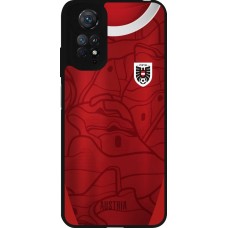 Coque Xiaomi Redmi Note 11 / 11S - Silicone rigide noir Maillot de football Autriche personnalisable