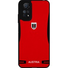 Coque Xiaomi Redmi Note 11 / 11S - Silicone rigide noir Maillot de football Autriche 2026 personnalisable