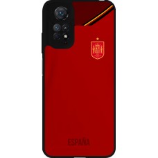 Xiaomi Redmi Note 11 / 11S Case Hülle - Silikon schwarz Spanien 2022 personalisierbares Fußballtrikot