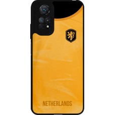 Coque Xiaomi Redmi Note 11 / 11S - Silicone rigide noir Maillot de football Pays-Bas 2022 personnalisable