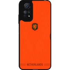 Coque Xiaomi Redmi Note 11 / 11S - Silicone rigide noir Maillot de football Pays-Bas 2026 personnalisable