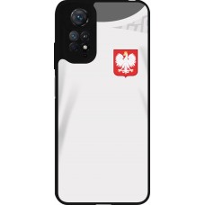 Coque Xiaomi Redmi Note 11 / 11S - Silicone rigide noir Maillot de football Pologne 2022 personnalisable