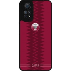 Coque Xiaomi Redmi Note 11 / 11S - Silicone rigide noir Maillot de football Qatar 2026 personnalisable